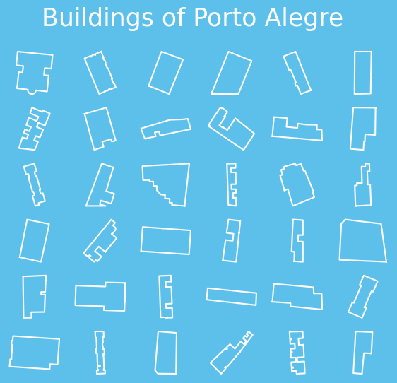 Buildings of Porto Alegre mosaic